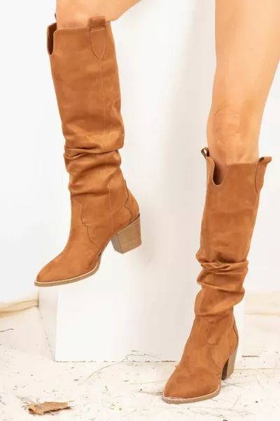 Tan Suede Women's Boots 