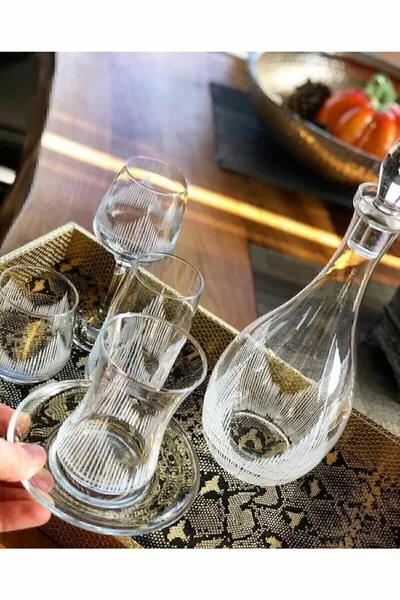 Eiffel  Pieces  Person Cut Dowry Water Set, Glass Jug Glass Goblet Drink Set