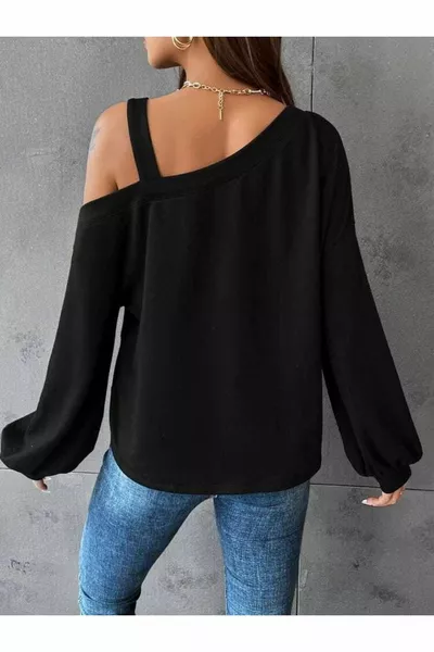 Manica lunga da donna una tracolla dettaglio camicetta a due fili in viscosa shabby