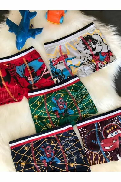 Boys' Patterned Boxer 5 Pcs