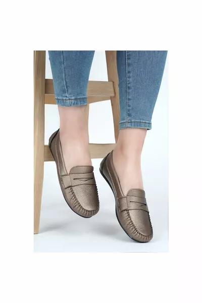 3pcs Economic Women's Casual Wearable Leather Skin Out Ballet Flats Soft Sole Office Seasonal Shoes