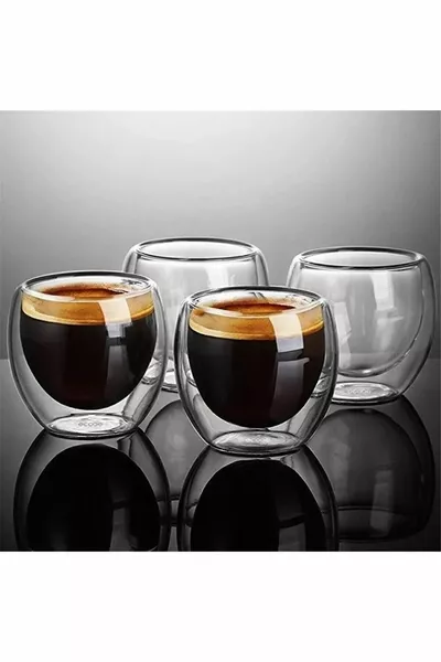 Double Wall ml 2 Pcs Espresso Cup Coffee Cup