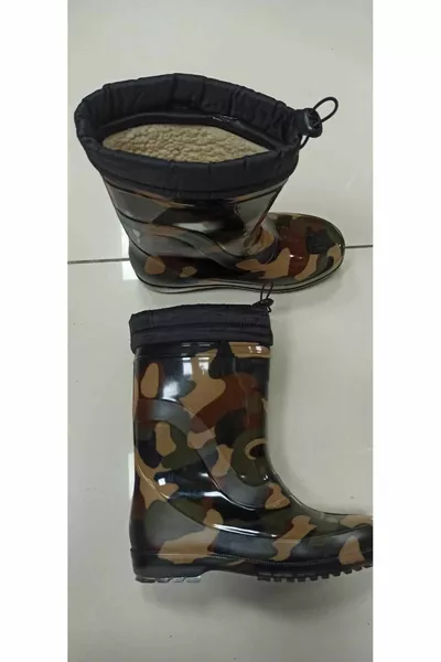 أحذية بلاستيكية صوفية غير قابلة للانزلاق ومقاومة للماء