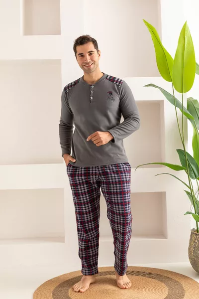 Winter Warm Men's Fleece Pajama Set