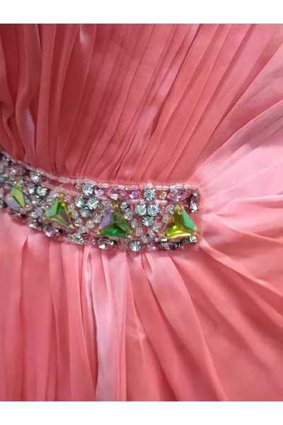 One Shoulder, Stone Printed Dress