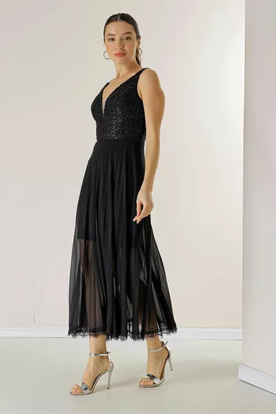 أعلى الترتر الدانتيل تنورة Pilisoley تول اللباس