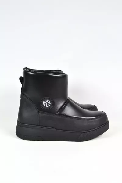 iceFiX Глянцевые черные женские зимние сапоги