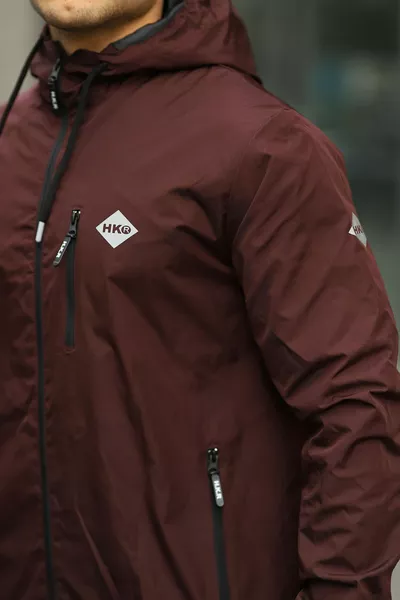 Мужской водонепроницаемый плащ с капюшоном и подкладкой, с карманами