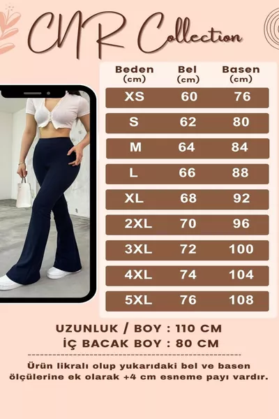 Дамски тъмносиня еластична ликра с висока талия, непоказващи се стягащи испански клинове панталони