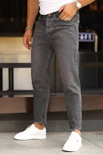 Boyfriend Relaxed Fit Smoke Color Pants