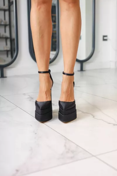  Cm Вечерни обувки на ток с двоен пръст