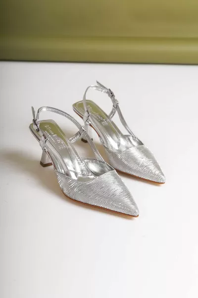 Gigi Punta Drappeggiata Tacchi Argento - Stiletto 6 cm