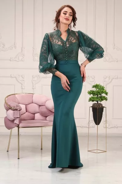 Lycra Lace Bottom Scuba Special Design Dress