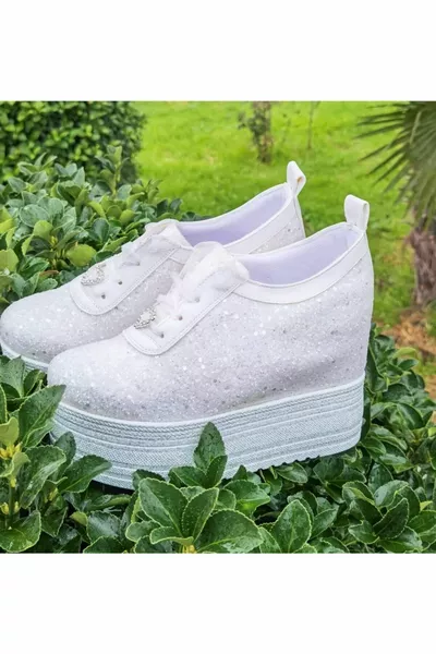 Вътрешно скрита пета Спортна подплата за пета Бял блясък см