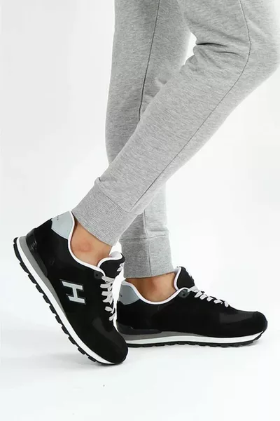 Sneaker Echt Leer Zwart Grijs Unisex Casual Sneakers