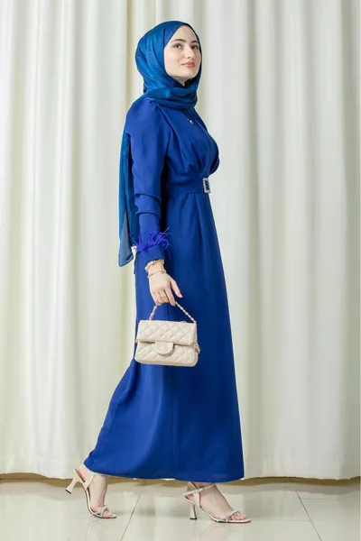 فينوس ذراع ريشة مفصلة مساء اللباس - ساكس الأزرق