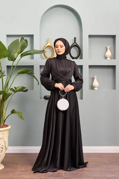 فستان سهرة ديلبر - أسود