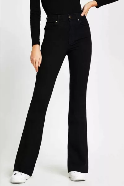 S.o.l.m.a.z.black Jeans Spagnoli Jeans Neri Extra Lycra Vita Alta Gamba Lunga (RECOVERY)