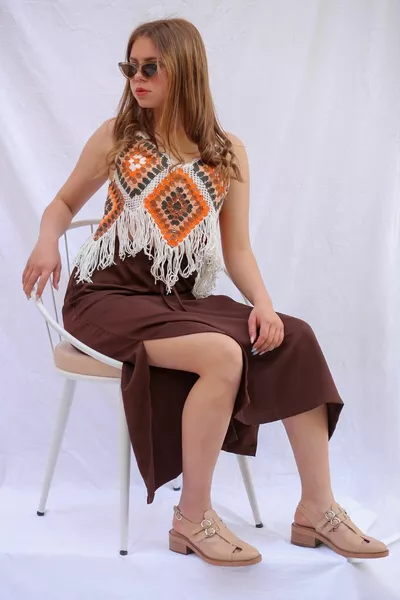 Diane Natural Leather Material Women's Sandals 