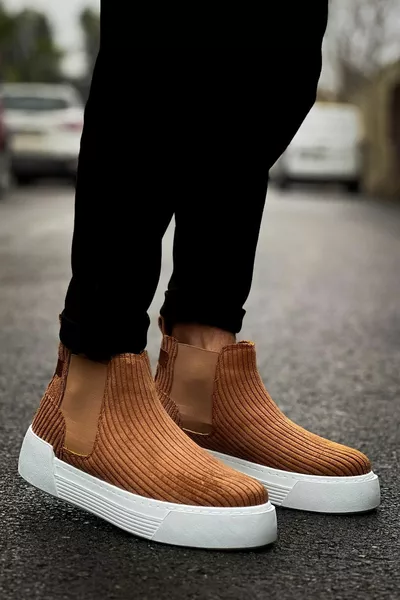 SUTULYA Эластичные ботинки без шнурков Chester Chelsea Мужские сапоги TABA SUEDE - CHE