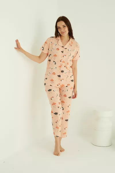 COTTON BUTTONED PAJAMA SET