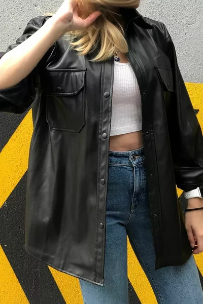 Oversize Leather Shirt