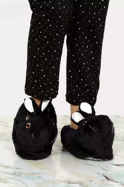 Unisexe Pied de Lapin Hiver Chaud Moelleux Panduf