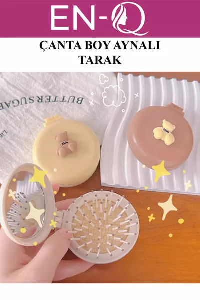 Cute Foldable Bag with Full-Length Mirror Comb