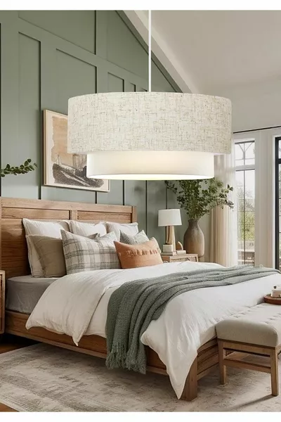 Homing Speckled Fabric Bohemian Pendant Light for Home, Office, Living Room, Bedroom