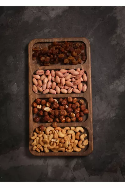 Solid Wood Snack Bowl - Breakfast - Coffee - Fruit Serving Plate