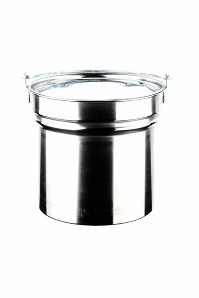 3 L Stainless Steel Bucket with Lid Yogurt-Milk Container with Iron Handle