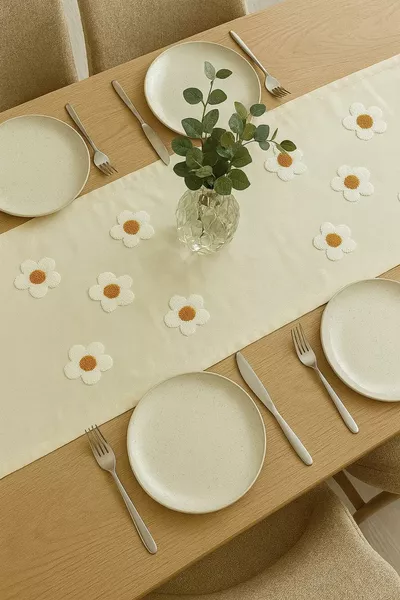 Linen Punch Plain Daisy Runner * Cm (PUNCH)