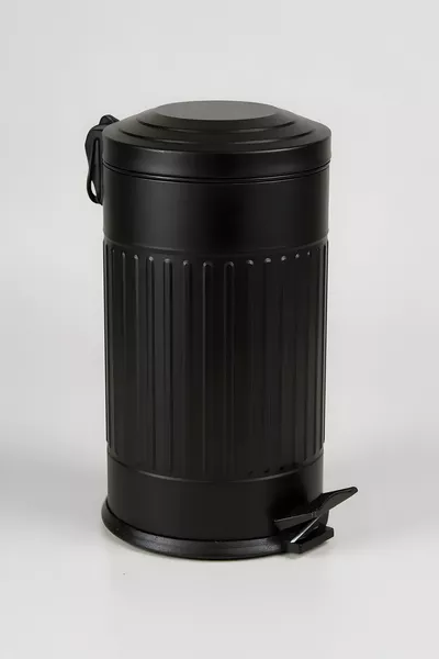 Винтидж кош за отпадъци с черно райе  Lt