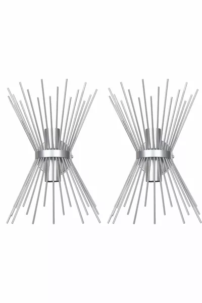 Kirpi Luxe Speciale Ontwerp Grijze Kleur Set van 2 Wandlampen (2 STUKS)