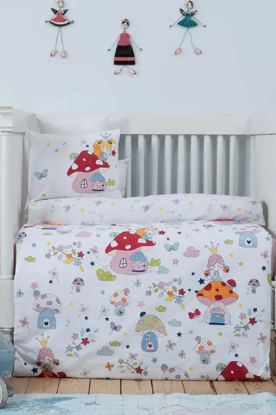 Mushrom % Cotton Baby Bedding Set