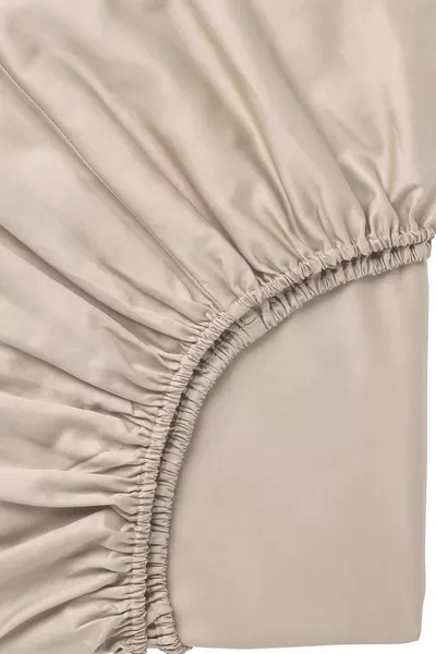 طقم أغراض سرير مزدوج مع شرشف مطاطي، لون بيج-أسود