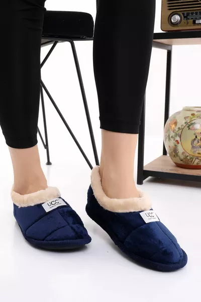 Uc  Дамски мъжки домашни вълнени зимни домашни обувки
