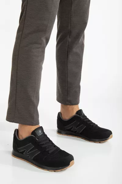 الرجال الأسود المدخن الدانتيل المتابعة عارضة خفيفة الوزن لينة وحيد شبكة أحذية رياضية