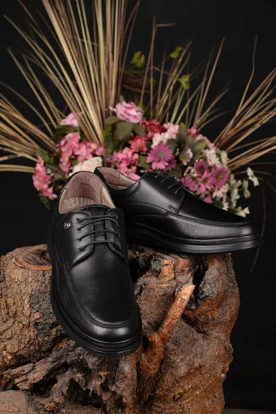 رجالي ٪ جلد أسود دانتيل كلاسيكي أحذية أبي أناقة وراحة معا مريح للغاية وخفيف