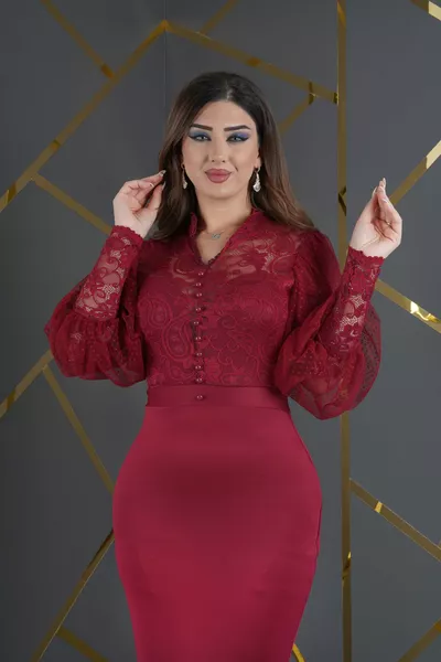 Lycra Lace Bottom Scuba Special Design Dress