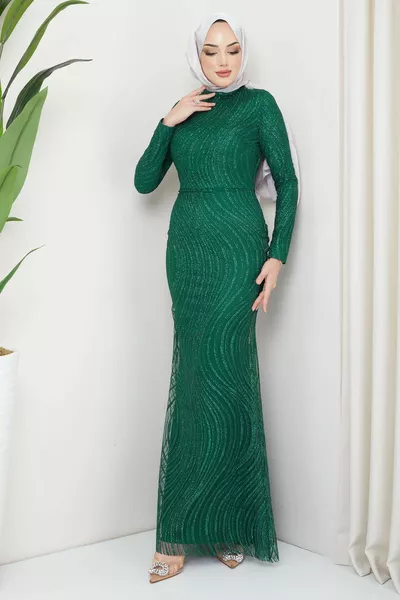 الزمرد الأخضر القاضي طوق بريق مساء اللباس