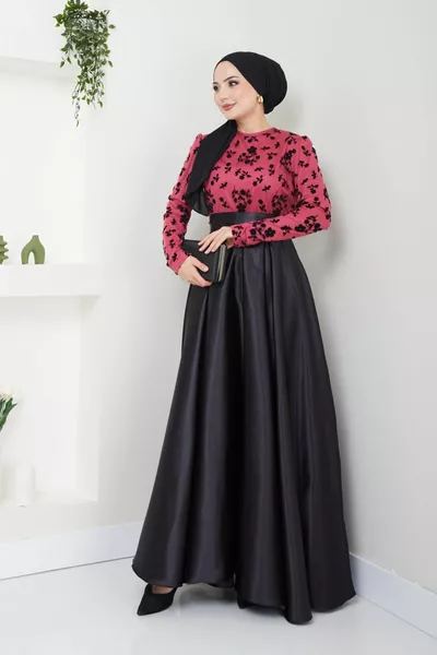 FLOC ШАРЕНИ САТЕНЕНИ ВЕЧЕРНИ РОКЛИ 