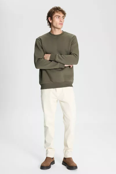 الرجال الكاكي القياسية صالح عادي قطع الصوف 3 الموضوع طاقم الرقبة القطن قميص من النوع الثقيل