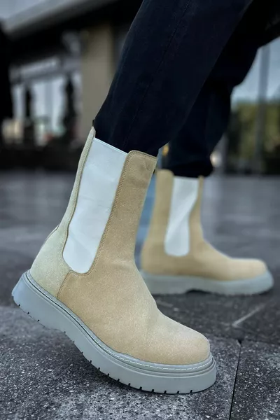  Alaska Senza Lacci Suola Ortopedica Casual Pelle Scamosciata Stivali Postali Sportivi Sabbia