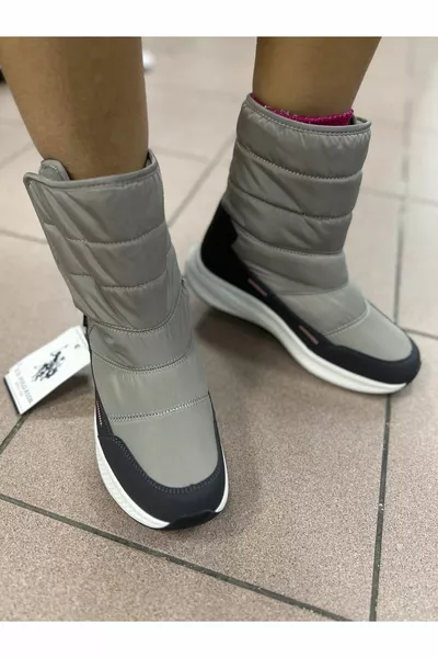 U.S. POLO ASSN. WOMEN'S MINK COLOR SPORT SHABBY VELCRO SNOW BOOTS VOCAL