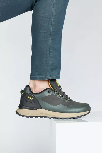  Groen - Zwart Heren Waterdichte Outdoor Sneaker Sneakers