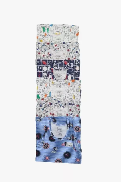 Boys' 6-Pack Mixed Pattern Stretch Cotton Tank Top