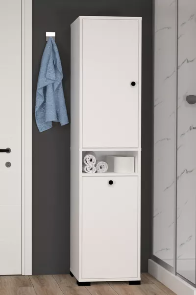 АТЛАС №1 ВАННАЯ ШКАФЧИК С 3 ПОЛКАМИ И КОРЗИНОЙ