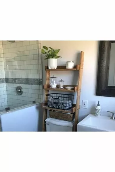 Natuurlijke Houten Badkamer Organizer Hout Plank Boven Toilet  Cm