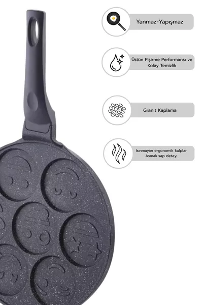 Funny Emoji Pancake Crepe Pan  Cm